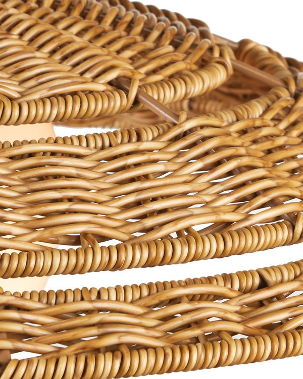 Currey & Company Barbary Small Outdoor Pendant Light – Hand-woven Wicker Design For Stylish Patios And Porches Natural All,Weather Wicker ,Metal ,Glass 9500-0017-currey-company