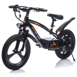 English Elm 24v Kids Electric Dirt Bike 300w Motor 16in Pneumatic Tires Adjustable Seat Ages 5 to 12 Black W1578P335442