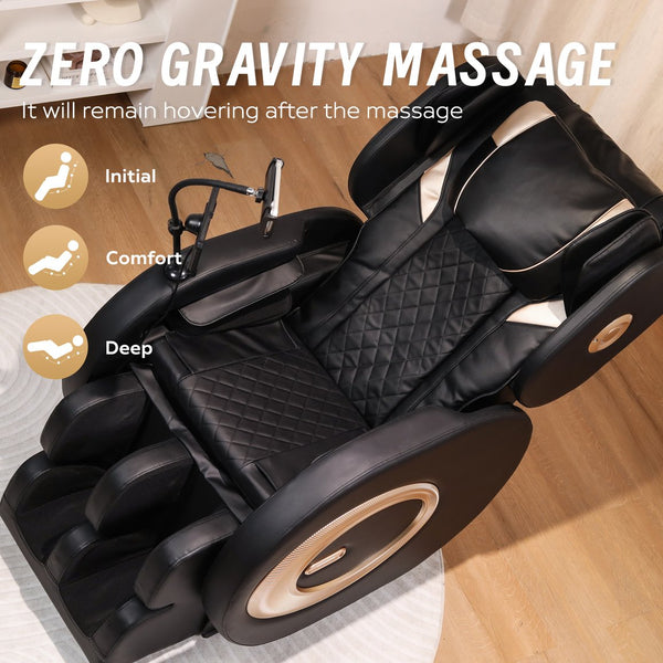 English Elm Massage Chair Recliner With Zero Gravity & Full Body Air Pressure For Ultimate Relaxation Experience W1875P300900