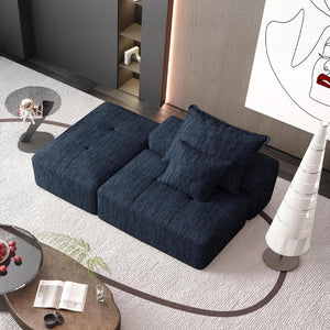 English Elm Modern Oversized Modular Sectional Sofa In Sparkling Chenille With 2 Pillows – No Assembly Needed! W1885P298465