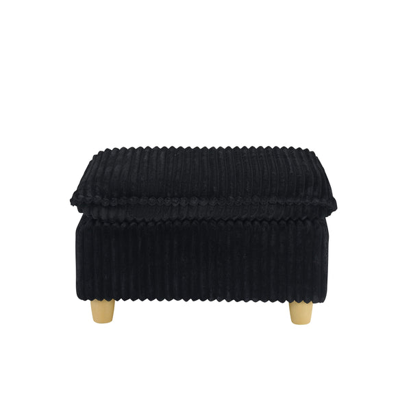 English Elm This Corduroy Single Seat Sofa with Ottoman Brings Retro Texture to Any Cozy Nook W1658P254581
