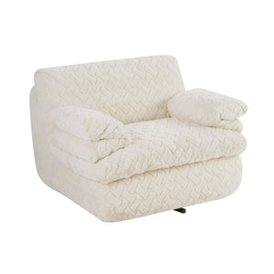 English Elm Liyasi Full Compression Swivel Lounge Chair - Cozy Ergonomic Seat With Memory Foam For Relaxation W820P312318