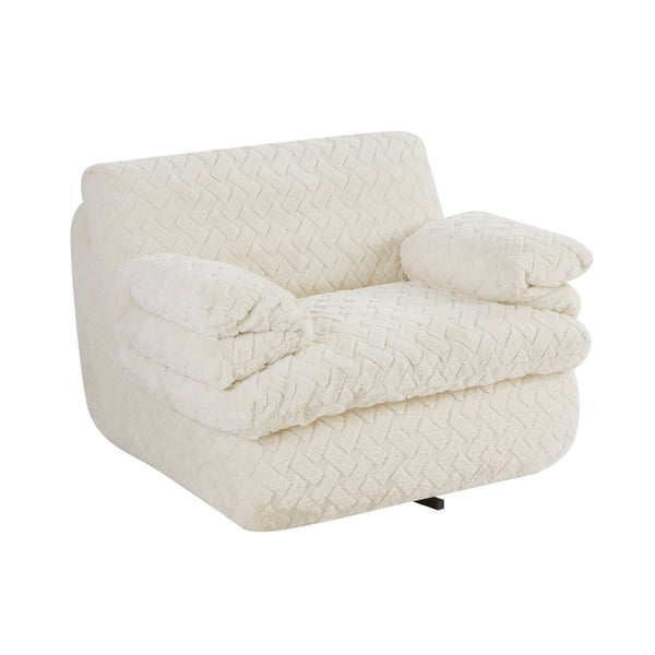 English Elm Liyasi Full Compression Swivel Lounge Chair - Cozy Ergonomic Seat With Memory Foam For Relaxation W820P312318