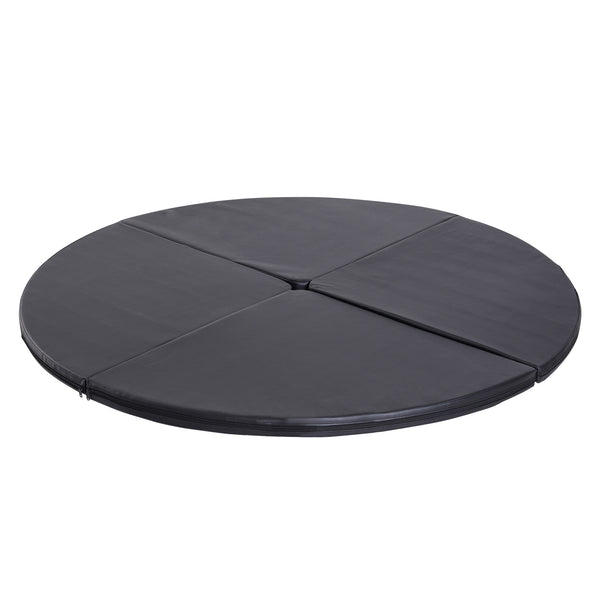English Elm Soozier Round Pole Dance Floor Mat with High Density Foam Core for Home Training W2225P200409