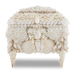 Boardwalk Exquisite Victorian Shell Jewelry Box with Handmade Coastal Design for Elegant Storage