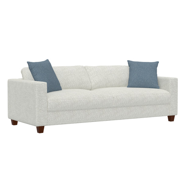 English Elm Wallace & Bay - White Pop-Up Sleeper Sofa - Snowdrift Fabric Convertible Couch, Easy-Care, Contemporary Style, 87" B361P384449