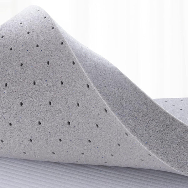 English Elm 2 Inch King Gel Memory Foam Topper Ventilated Cooling Layer for Pressure Relief B2716P331358