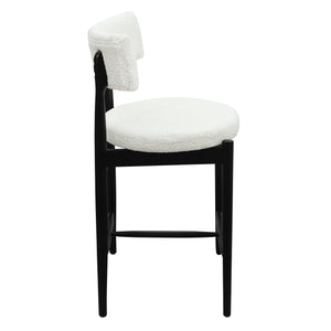 English Elm Christopher Knight Home® - Mid Century Modern Counter Stool Set Of 2 - Stylish Black & Beige, Ergonomic Design & Comfort N771P205427B
