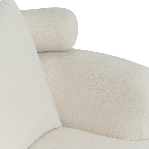 English Elm Nordic Chenille Bucket Chair Deep Cushioned Seat for Living Room Reading Lounge Ameican White Oak W2901P489485