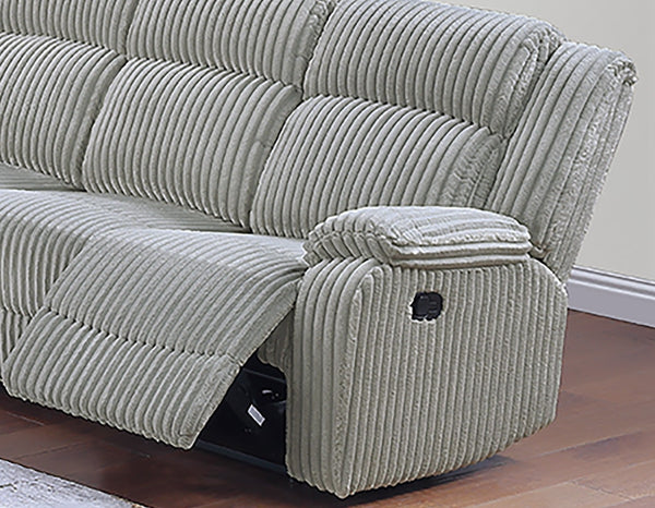 English Elm Motion Sofa Loveseat Set - Reclining Ash Corduroy Comfort With Console For Cozy Living Room Retreat B011S01733