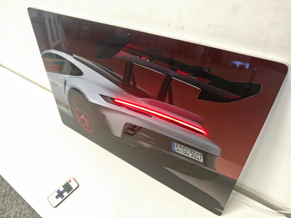 English Elm 16X10 Sports Car Led Wall Art – Modern Acrylic Light Up Picture With Remote For Home & Garage Decor T3976P383251