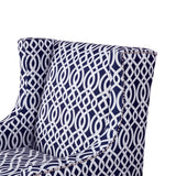 Madison Park Barton Modern/Contemporary Wing Chair FPF18-0417 Navy