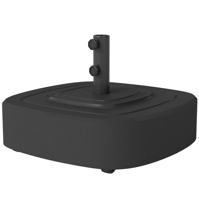 English Elm Backyard Fillable Patio Umbrella Base with Wheels Locking Brakes and Hdpe Weather Resistant Build T3971P476480