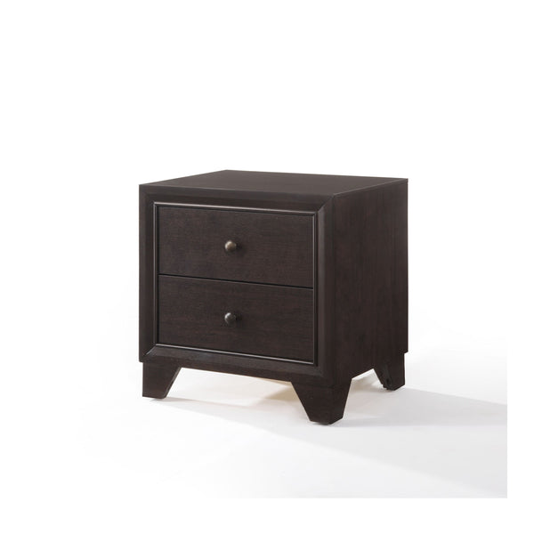 English Elm Madison Espresso Finish Nightstand with 2 Drawers, Raised Molding Trim, Solid Wood Frame, 40lb Top B2726P287760