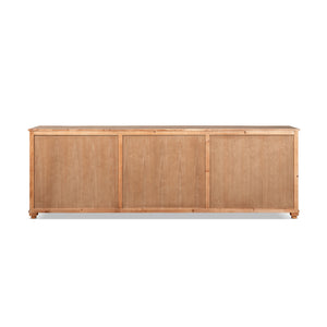 English Elm Colette Reclaimed Pine Six Door Sideboard Wide Farmhouse Storage for Dining Rooms B2719P489278