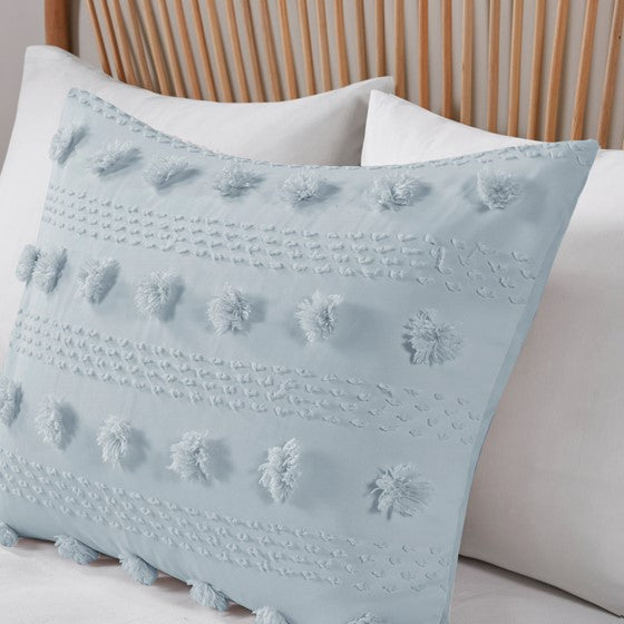 English Elm Twin/Twin Soft Clip Jacquard Comforter Set with Antimicrobial Polyester Fill, Sham Included, 68x90 B035P203264
