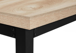 English Elm Computer Desk – Adjustable Standing Workstation With Natural Laminate Top & Sturdy Black Metal Frame B2710P219893