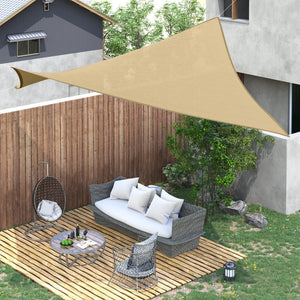 English Elm Outsunny 13' X 20' Rectangle Sun Shade Sail Canopy For Patios, Decks & Pools - Uv Protection Included W2225P200912-GIGA