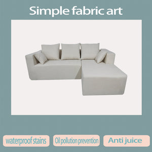 English Elm Combination Modular Linen Sectional Sofa with Memory Sponge Fill for Living Room Use W3064S00004