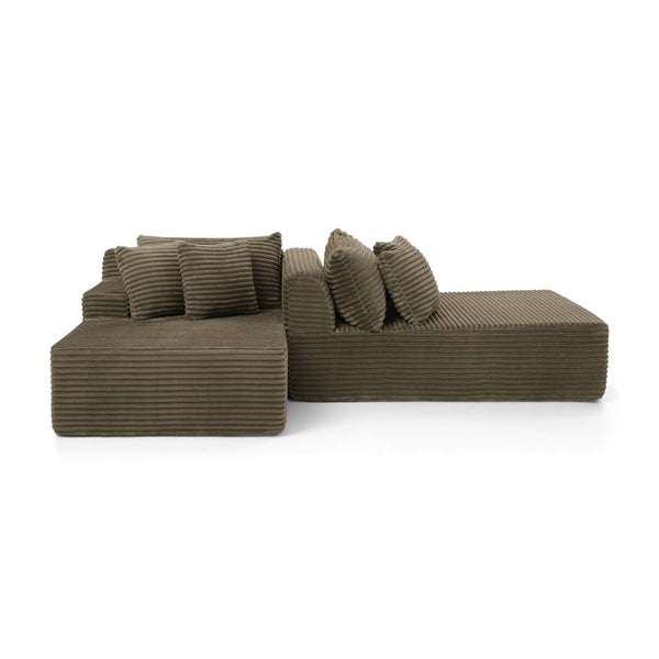 English Elm Two-Seater Lazy Lounge Chair - Plush Velvet Sofa For Relaxed Indoor Living, No Assembly Needed! W487S00379-GIGA