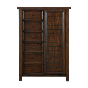 English Elm Classic Mango Veneer Wardrobe Chest with Eight Drawers and Shelving Brown Bedroom B011P446669