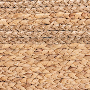 English Elm Modern Seagrass Woven Footstool Handcrafted Water Hyacinth Boho Living Room Accent B2750P420394