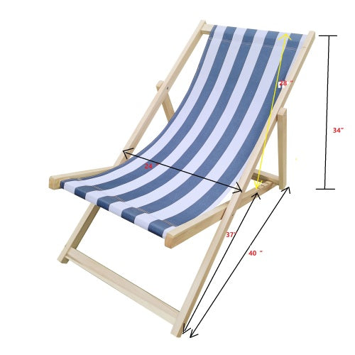 English Elm Populus Wood Sling Folding Chaise Lounge Set of Two for Outdoor Poolside Patio W2297P419341