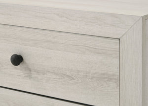 English Elm 1pc Rustic Two Drawers Nightstand White Wash Finish – 21.1"x16.3"x24"H Wooden Bedside Storage, Simple Assembly, Farmhouse Chic B011P332214