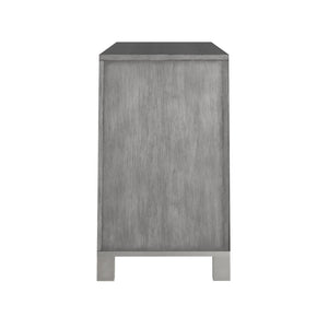 English Elm Pacific Heights Scandinavian Ash Grey Media Console with Open Shelving for Living Rooms B108P481209