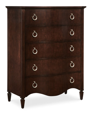 Bella Donna Five-Drawer Chest 6900-90210-89 Brown BellaDonna Collection 6900-90210-89 Hooker Furniture