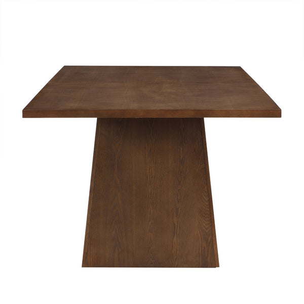 English Elm Christopher Knight Home® - 82 Lowell Pedestal Dining Table Solid Wood Rectangular 82-inch Seating for 6-8 Elegant Gatherings Walnut N771P361468T