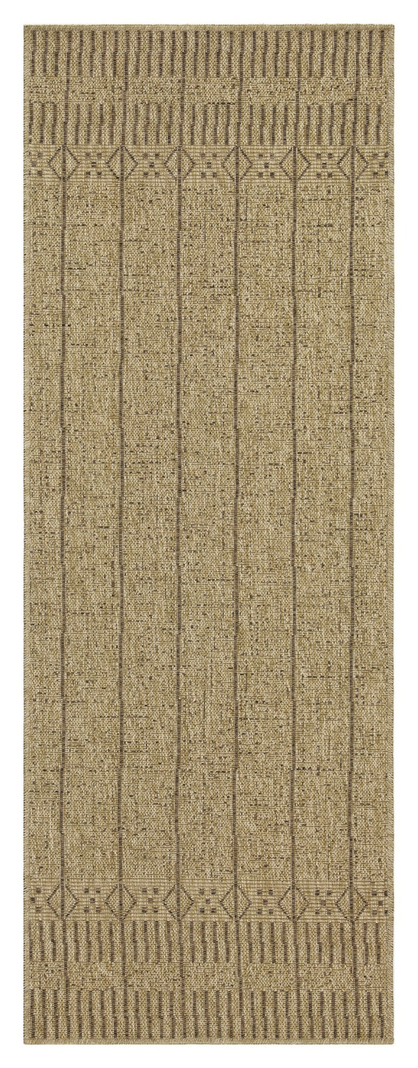 English Elm Earth Jute/Mocha Indoor/Outdoor Area Rug 5'3" X 7'3" - Durable, Stylish, Kid & Pet-Friendly Design B186P198836