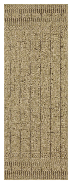 English Elm Earth Jute/Mocha Indoor/Outdoor Area Rug - Durable, Stylish 2'7" X 7'3" For High-Traffic Areas B186P198837