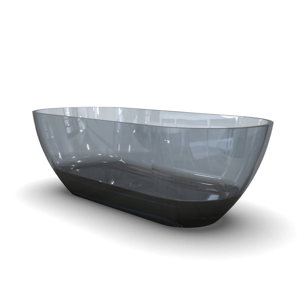 English Elm 68.9 Inch Resin Freestanding Soaking Tub with Sculptural Oval Form and Spa Appeal W1613P272546