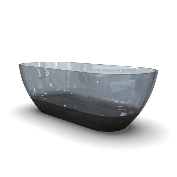 English Elm 68.9 Inch Resin Freestanding Soaking Tub with Sculptural Oval Form and Spa Appeal W1613P272546