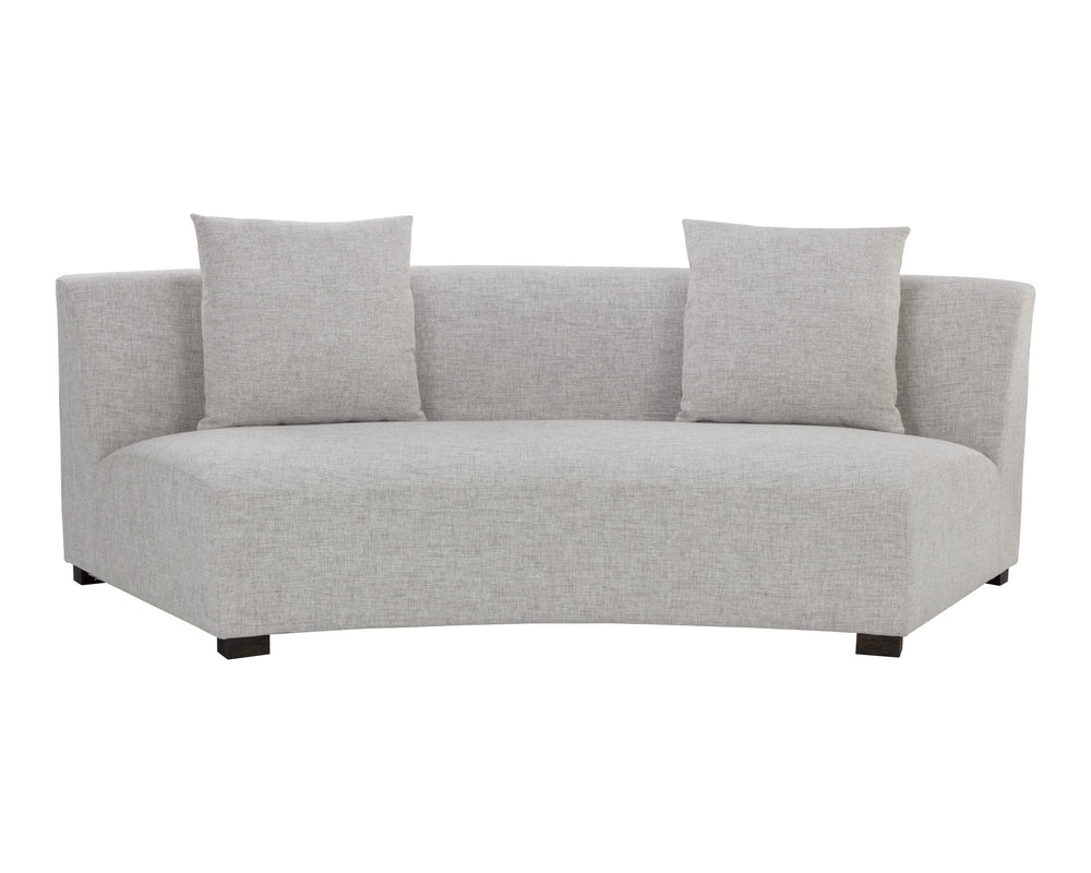 Sunpan Sarasota Modular Sofa - Luxurious Rhapsody Greige with Curved Design & Deep Cushioning for Comfort