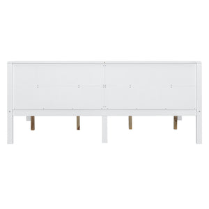 English Elm Twin Daybed Frame Solid Pine Sofa Bed for Guest Room Studio or Teen Bedroom White N708P266726K