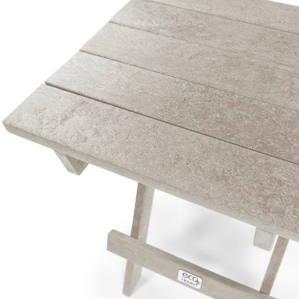 English Elm Riverstone Recycled Hdpe Folding Outdoor Bistro Table Weatherproof Patio Balcony Sand B2745P409705
