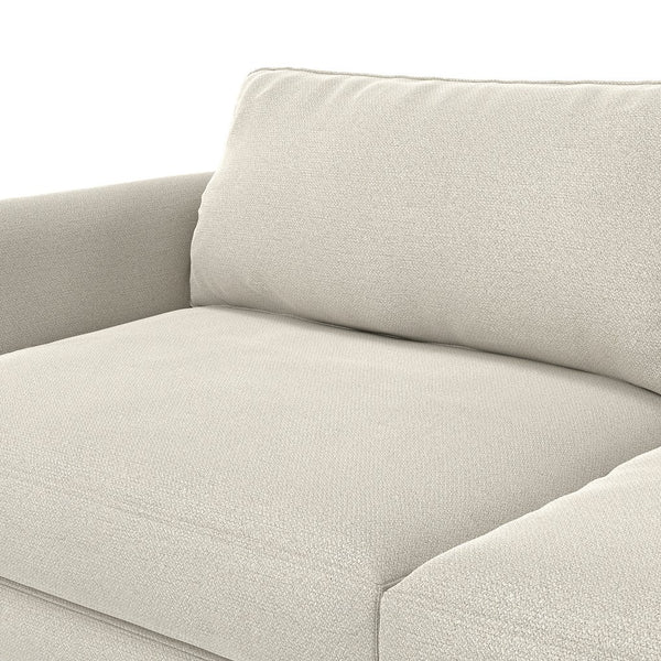 English Elm Livingston Cream White 76" Sofa — Eco-Friendly Woven-Blend, 7" Feather-Foam Cushions, 600 lb Capacity B136P364284