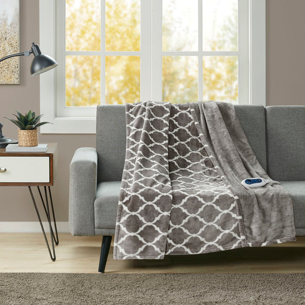JLA Home Beautyrest - Throw Oversized Heated Blanket with Secure Comfort Tech, Ultra-Soft Microlight Plush, Low EMF, 5-Year Warranty BR54-0538