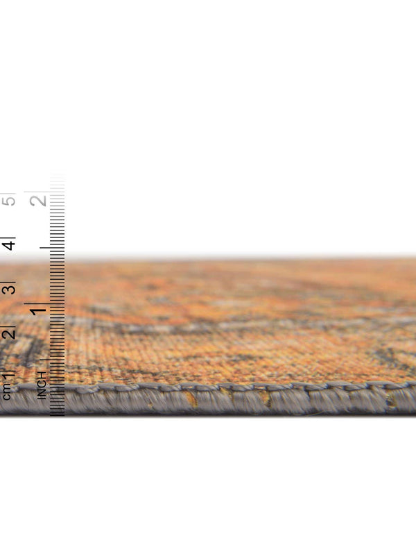 Unique Loom Timeless Peter Machine Made Abstract Rug Yellow, Black/Ivory/Brown 7' 7" x 10' 6"