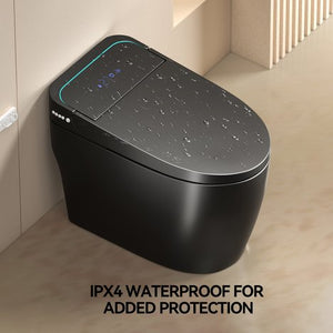 English Elm Unique Intelligent One Piece Toilet with Bidet Warm Air Dryer and Auto Sensor Seat Black W3133P476381