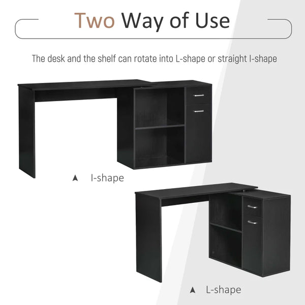 English Elm Rotating Corner Workstation with Hutch Shelving and Farmhouse X-frame Base T3971P470754