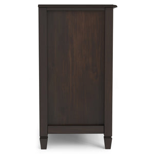 English Elm Connaught Solid Wood Buffet with Glass Doors Raised Panel Drawers Dining Storage B136P436051