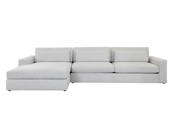 Sunpan Merrick Sofa Chaise - Stylish Comfort with Fully Upholstered Base, Modern Design for Any Space Left Arm Facing