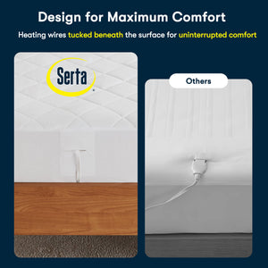 English Elm 1-piece Twin Xl Electric Mattress Pad with Dual Zone Heating and Ten Warmth Settings B035P408317