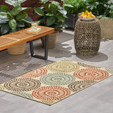 Christopher Knight Home® Seastar Medallion Outdoor Area Rug, Ivory/Multi - Chic 3'3