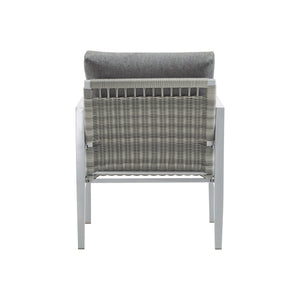 English Elm Christopher Knight Home® - [Set Of 2] Silver Aluminum Lounge Chairs With Plush Cushions & Chic Rope Accents For Modern Spaces N767P237034W_2