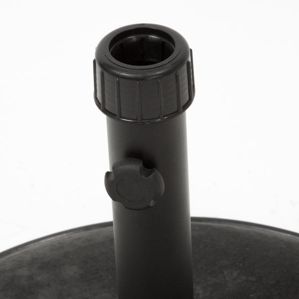 English Elm Christopher Knight Home® - UM-HOLDER heavy-duty round concrete base 55 lbs for umbrella stability, low-profile 25.25x22.5x4.8 inches Black 54756.00BLK