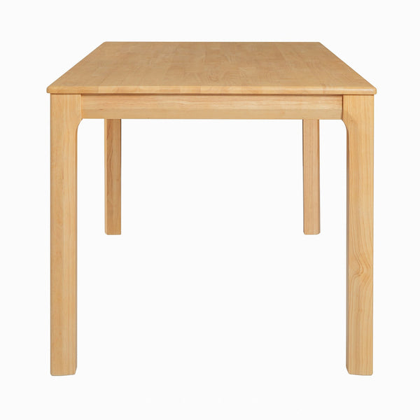 English Elm Solid Rubberwood Dining Table Thick Slab Top Seats 8 Modern Farmhouse Kitchen Natural N768P427476N